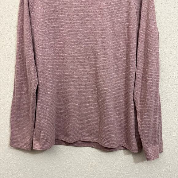 VINCE T-Shirt Dusty Rose Pinstriped Crew Neck Raglan Sleeve Tee Comfort - Picture 4 of 9